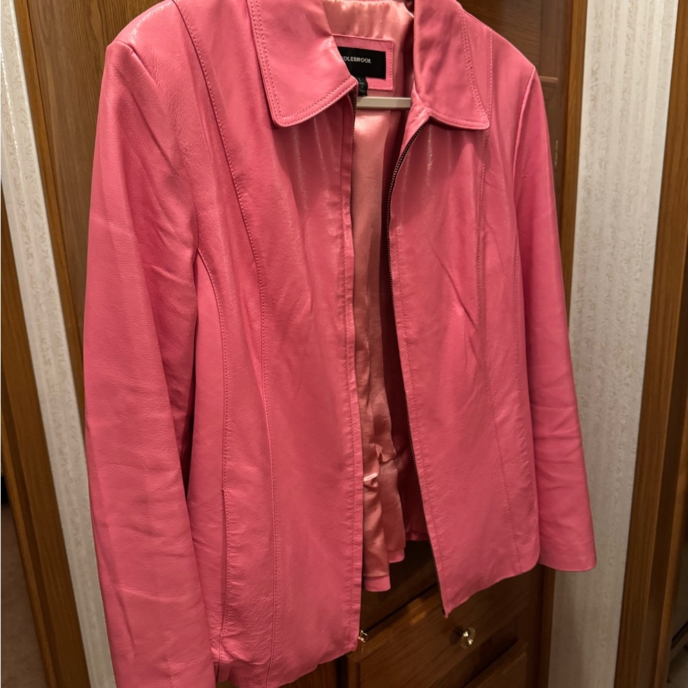 Vintag Pink Leather Jacket